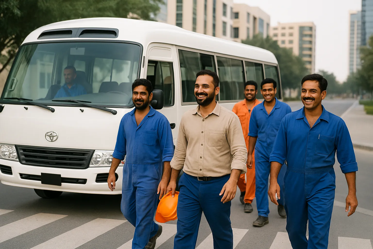 Labor staff transport from Sharjah to Dubai